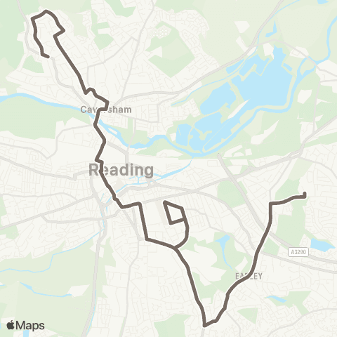 Reading Buses St Andrews Church - Bulmershe Sports Ctr map