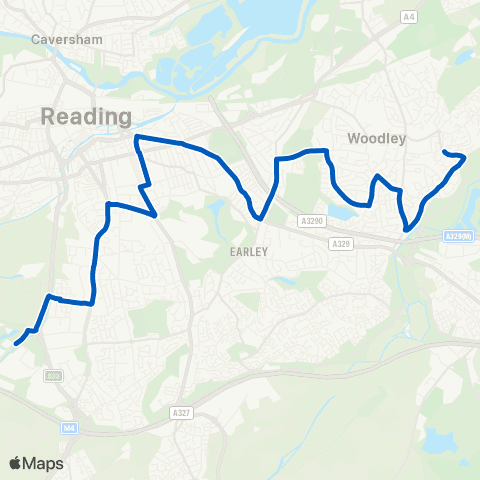 Reading Buses Viscount Way - Reading Stadium Bus Park map