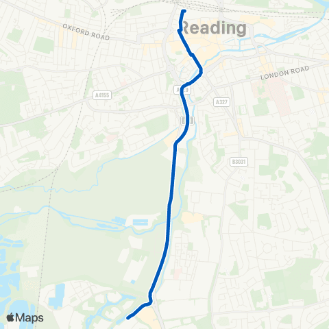 Reading Buses South West Interchange - Northern Way map