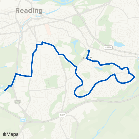 Reading Buses Reading Stadium Bus Park - Earley Gate map