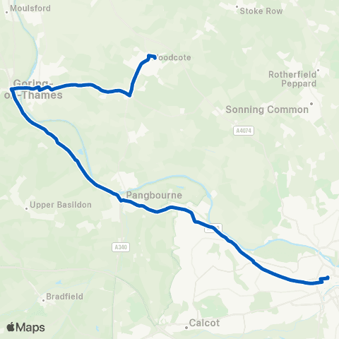 Reading Buses Langtree School - Station Road map