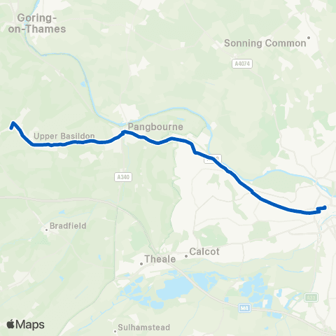 Reading Buses Friar Street - Captains Gorse map