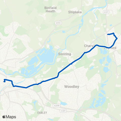 Reading Buses Carlile Gardens - Friar Street map
