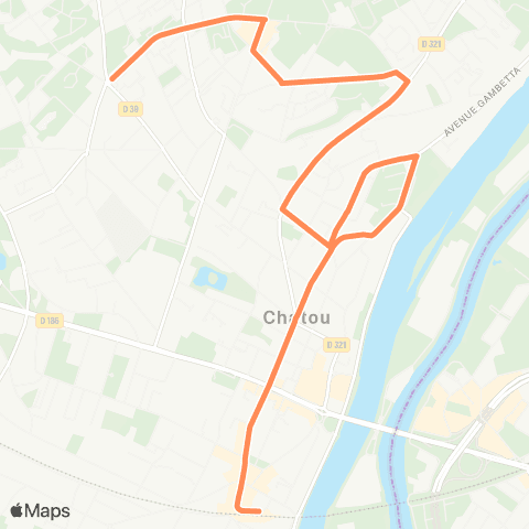 Île-de-France Mobilités Pl. du Dr Roux <> ︎Gare de Chatou - Croissy map