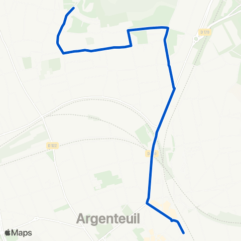 Île-de-France Mobilités Champagne Roussillon <> ︎Gare d'Argenteuil map