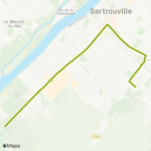 Île-de-France Mobilités Lycée Evariste Galois <> ︎Théophile Roussel map