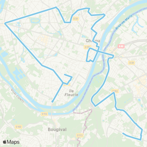 Île-de-France Mobilités Centre Madeleine Daniélou <> ︎Verdun map