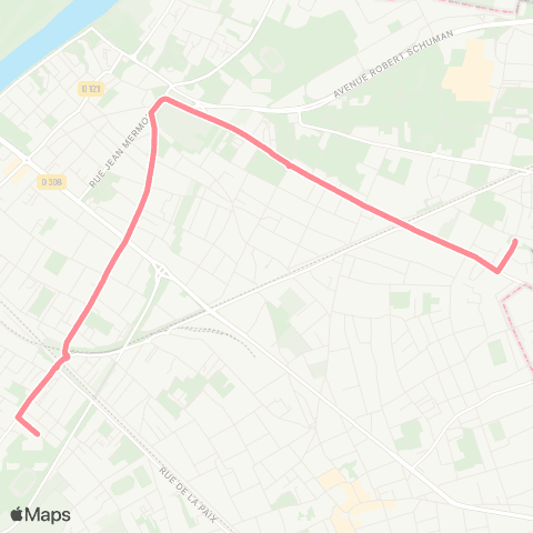 Île-de-France Mobilités Lycée Evariste Galois <> ︎Barian map