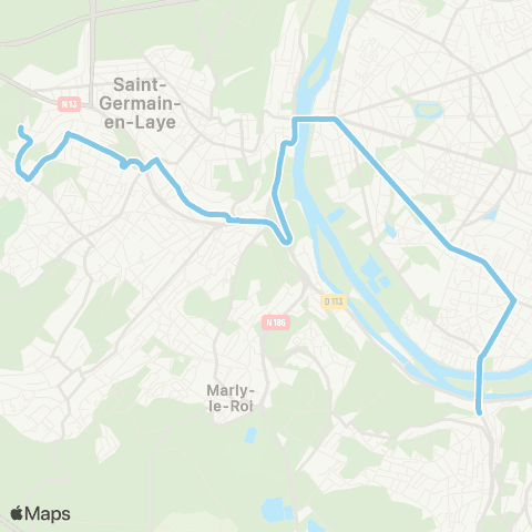 Île-de-France Mobilités Les Moulins <> ︎Lycée International map