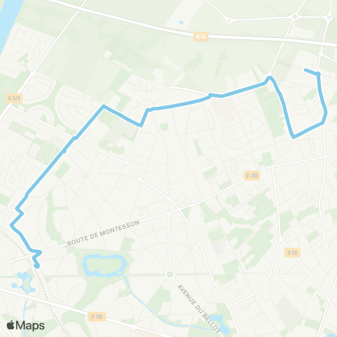 Île-de-France Mobilités La Tour <> ︎Gare du Vésinet - le Pecq map