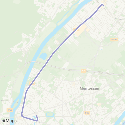 Île-de-France Mobilités Gare du Vésinet - le Pecq <> ︎Gare de Sartrouville map