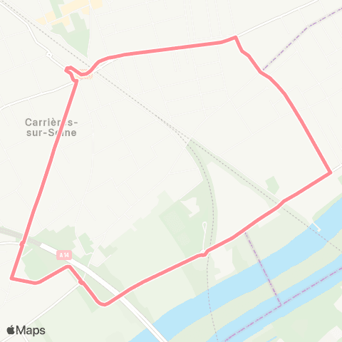 Île-de-France Mobilités Gare de Houilles - Carrières-s/-Seine <> ︎Gare de Houilles - Carrières-s/-Seine map