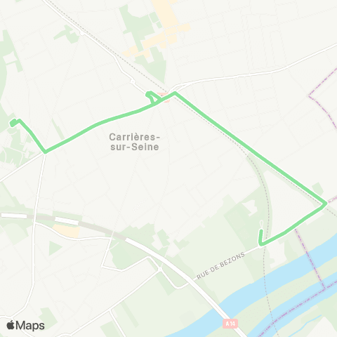 Île-de-France Mobilités Collège des Amandiers <> ︎Piscine map