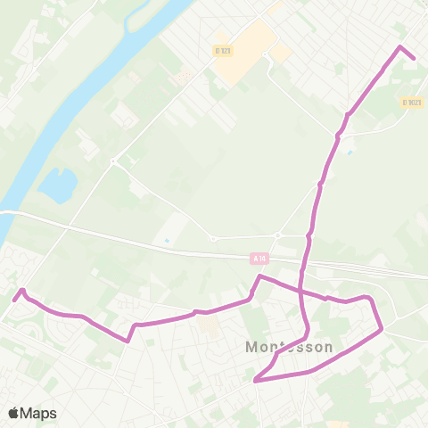 Île-de-France Mobilités Lycée Evariste Galois <> ︎Berges de Montesson map