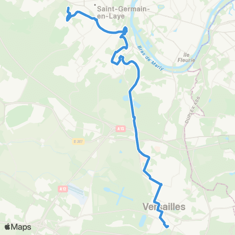 Île-de-France Mobilités Rue Thiers <> ︎Gare rout. de Versailles Chantiers - Quai C map