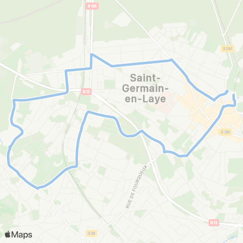 Île-de-France Mobilités Gare de St-Germain-en-Laye <> ︎Gare de St-Germain-en-Laye map
