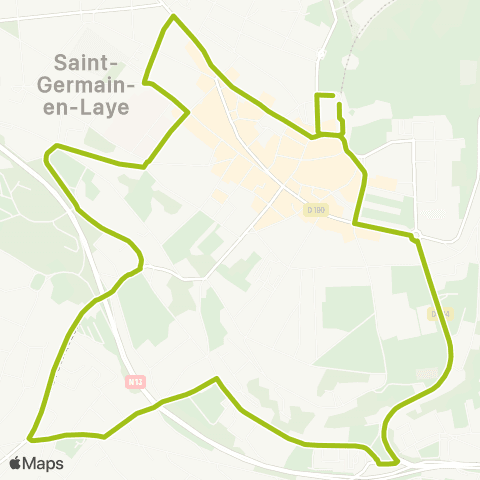 Île-de-France Mobilités Gare de St-Germain-en-Laye <> ︎Gare de St-Germain-en-Laye map