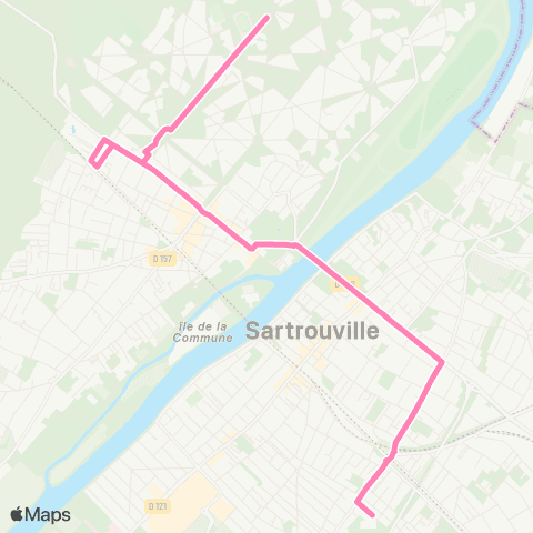 Île-de-France Mobilités Place Napoléon <> ︎Lycée Evariste Galois map