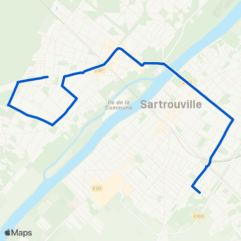 Île-de-France Mobilités Rue du Tir <> ︎Lycée Evariste Galois map