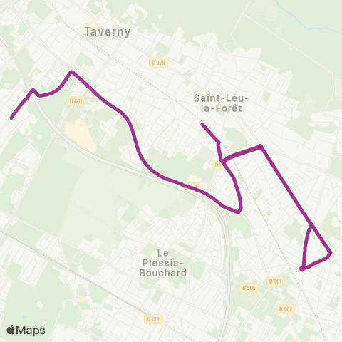 Île-de-France Mobilités Gare de St-Leu-la-Forêt <> ︎Gare de Montigny - Beauchamp map