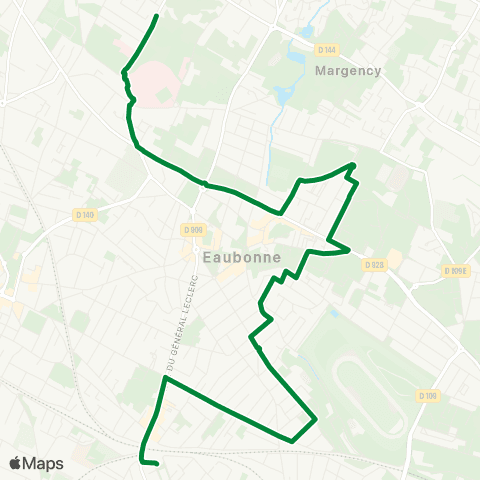 Île-de-France Mobilités Hôp. Simone Veil <> ︎Gare d'Ermont - Eaubonne map