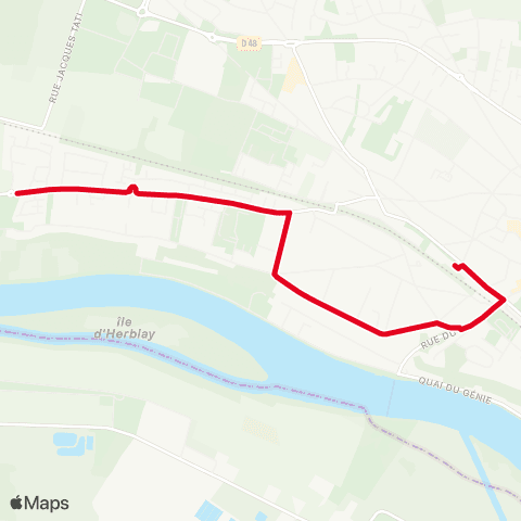 Île-de-France Mobilités Alouettes <> ︎Gare d'Herblay map