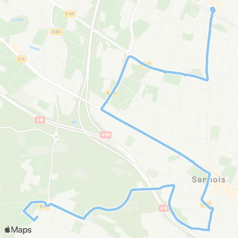 Île-de-France Mobilités Joffre / Résidence du Moulin <> ︎Gare de Cernay map