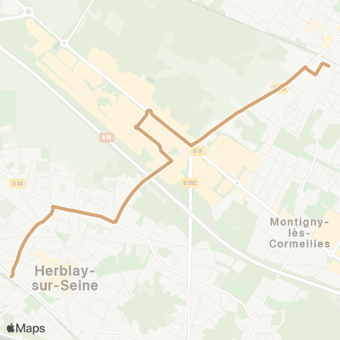 Île-de-France Mobilités Gare de Montigny - Beauchamp <> ︎Gare d'Herblay map