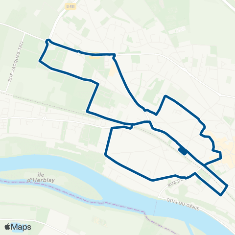 Île-de-France Mobilités Gare d'Herblay <> ︎Gare d'Herblay map