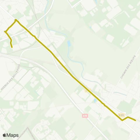 Île-de-France Mobilités Lycée Edmond Rostand <> ︎Gare de Pierrelaye map