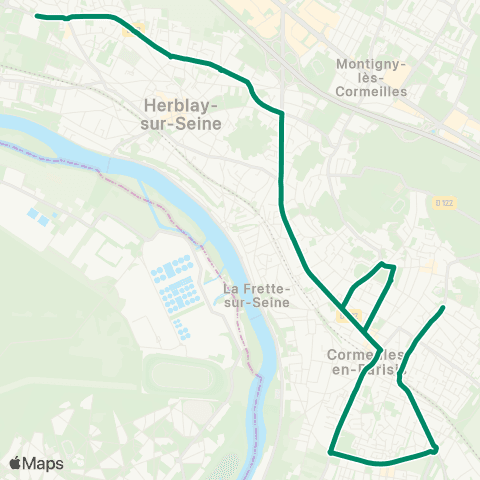 Île-de-France Mobilités Lycée Montesquieu - Collège Duhamel <> ︎Jacques Daguerre map