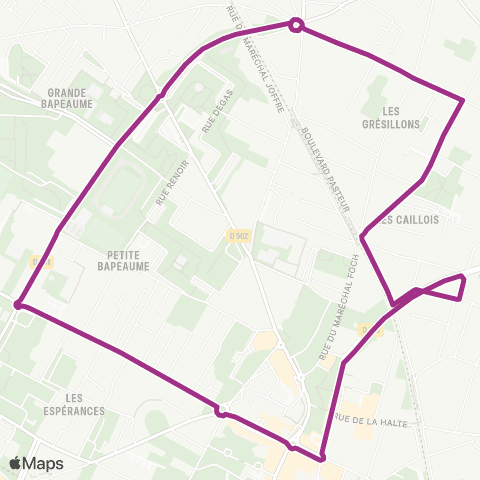 Île-de-France Mobilités Gymnase <> ︎Marché map