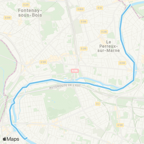 RiverCat Ligne 1 map