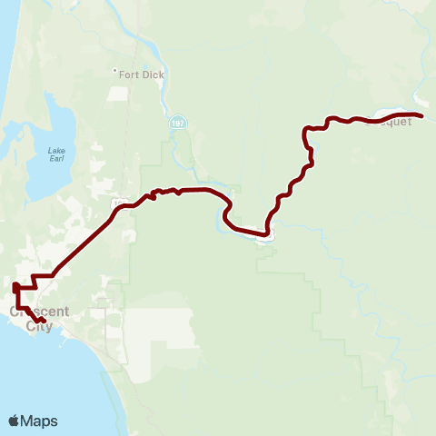 RCT Route 199 Hiouchi / Gasquet map
