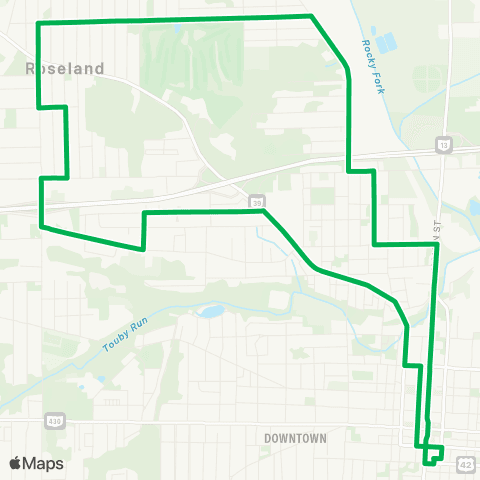 Richland County Transit Springmill St. / Bowman map