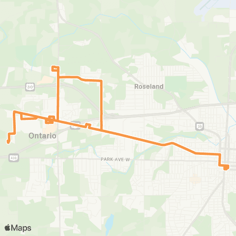 Richland County Transit West Fourth St map