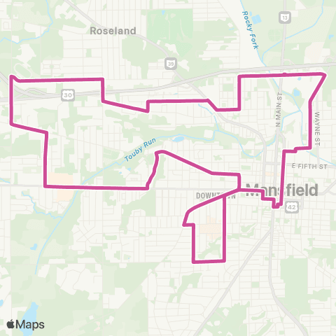 Richland County Transit City Heart Line map