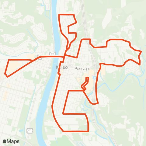 RiverCities Transit  map