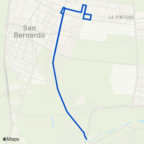 Red Poblacion Valle Nevado - San Francisco map