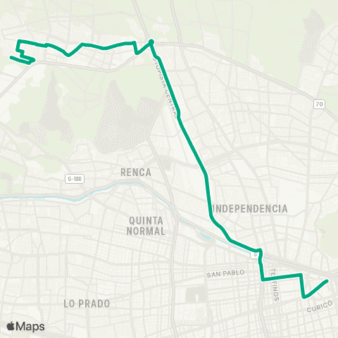 Red Quilicura - Plaza Italia map