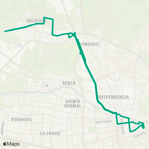 Red Lo Marcoleta - Plaza Italia map