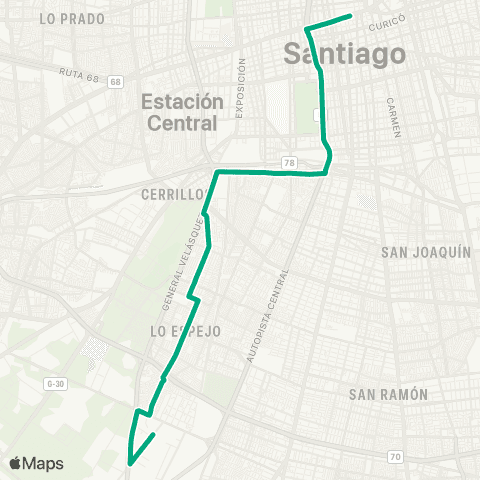 Red (M) u. de Chile - lo Espejo map