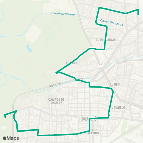 Red Rinconada - (M) Laguna Sur map