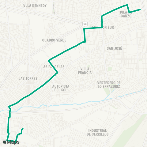Red Valle Verde - (M) San Alberto Hurtado map