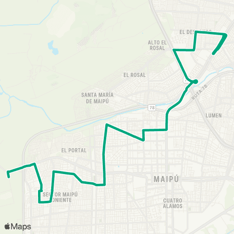 Red Rinconada - Mall Arauco Maipu map