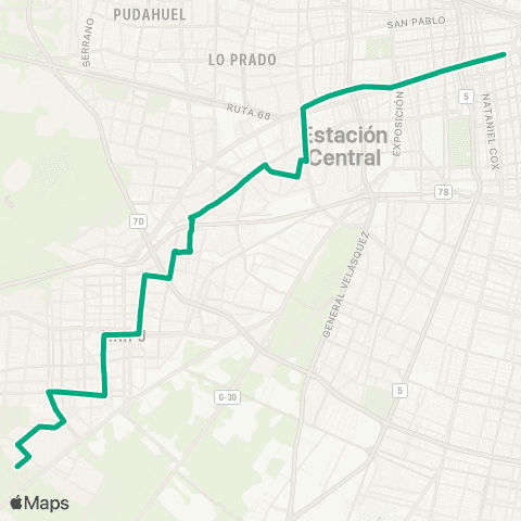 Red Villa los Heroes - Alameda map