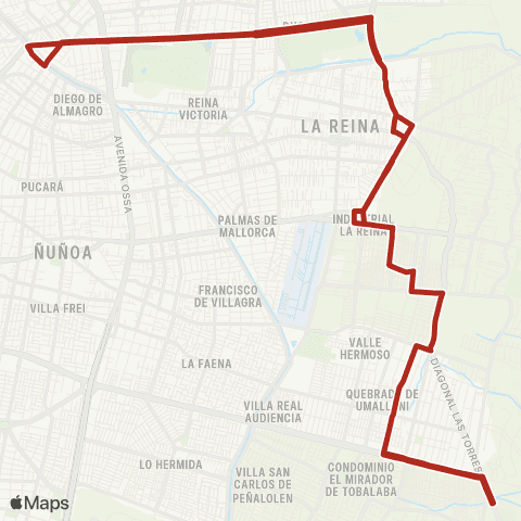 Red Av. Grecia - (M) Francisco Bilbao map