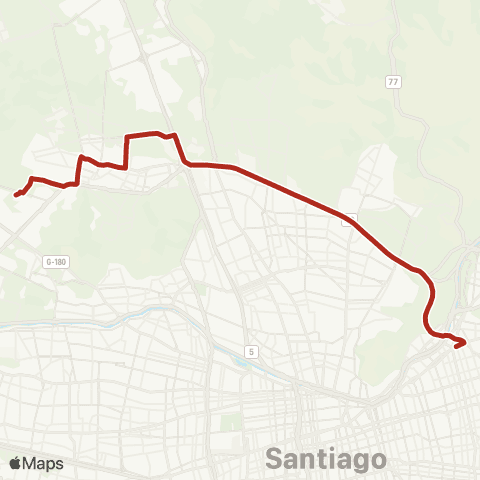 Red Quilicura - (M) Tobalaba map