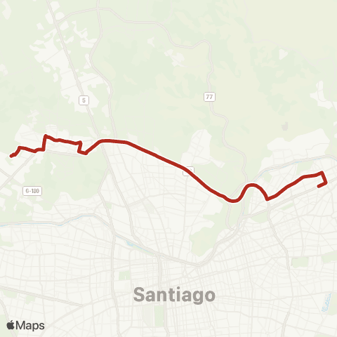 Red Quilicura - Vitacura map