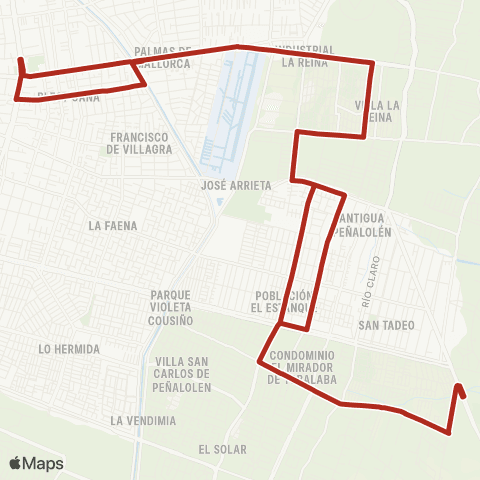 Red Antupirén - (M) Plaza Egaña map